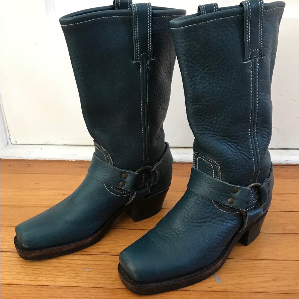 Blue cowboy boots